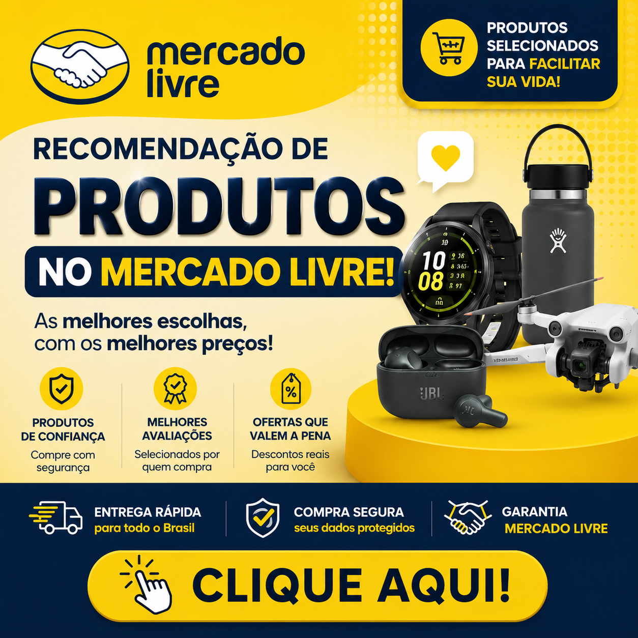 Banner recomendações mercado livre